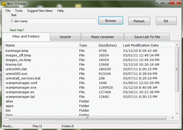 Win7 X Folder 1.5 Screenshot